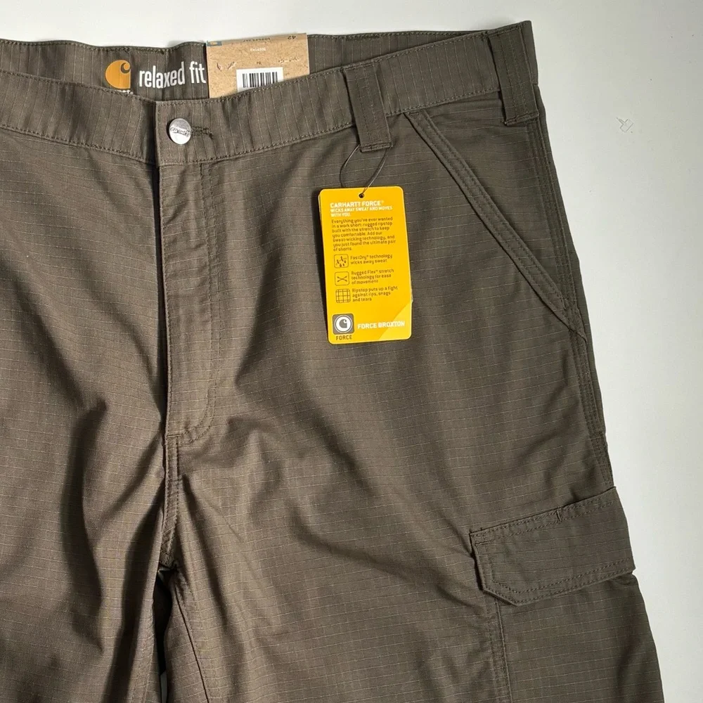 Carhartt Force Broxton Cargo Shorts Relaxed Fit Rugged Flex Stretch Tarmac Sz 42